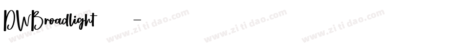 DWBroadlight 字体字体转换